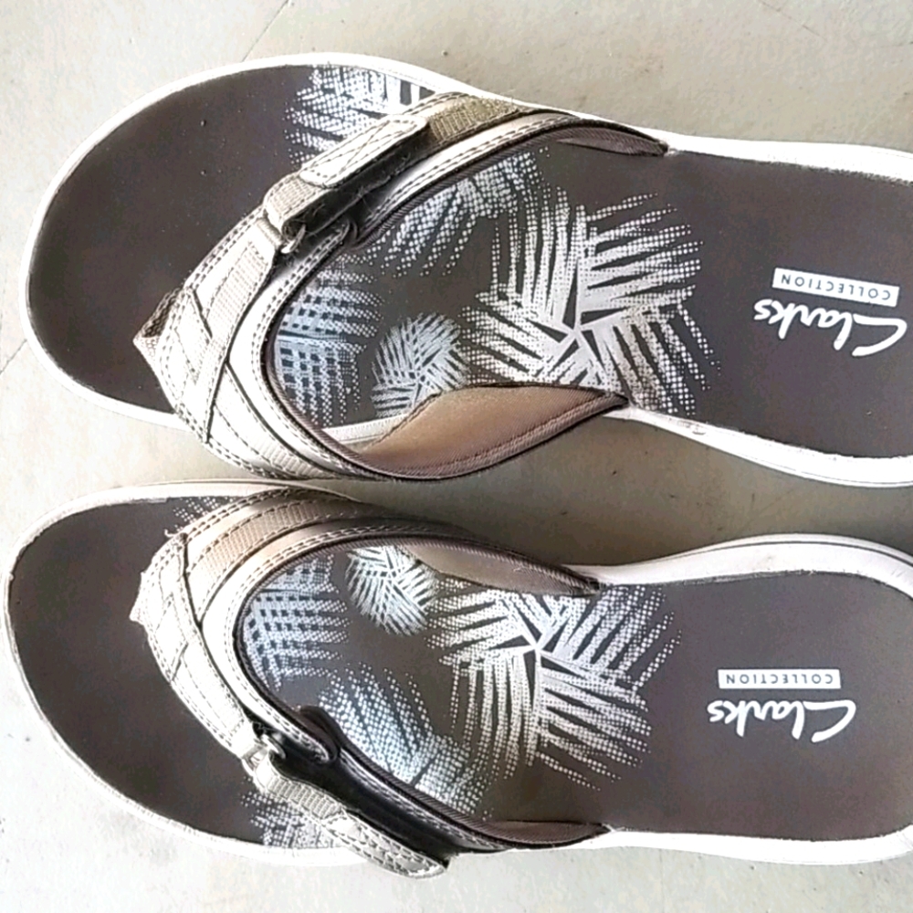 Clark's gold bronze sandals